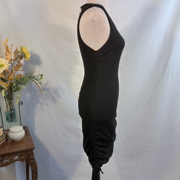 ♨️NWT Good American Adjustable Side-Ruch Tank Dress Black Sz 1 / Small 🧡 - Picture 5 of 10